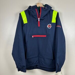 Nautica‎ Competition Men's M Anorak Jacket Navy Blue Reflective Neon NEW